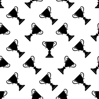 Behang Trophy Icon Seamless Pattern, Winner Award