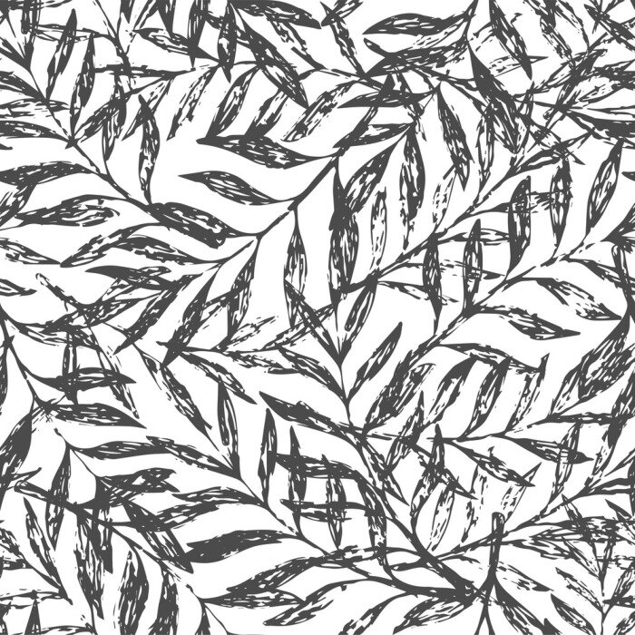 Behang Tropisch naadloos bloemenpatroon