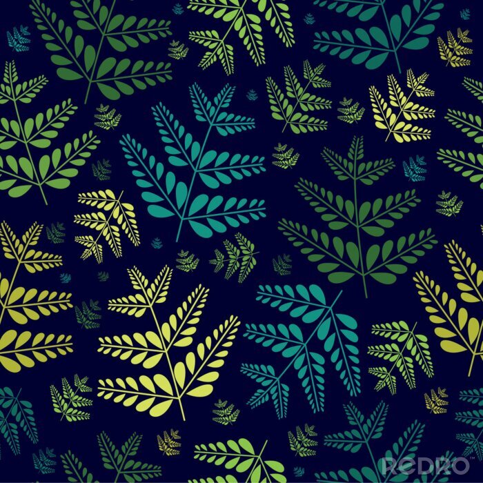 Behang Tropische bladeren naadloze patroon