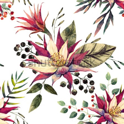 Behang Tropische bloemen