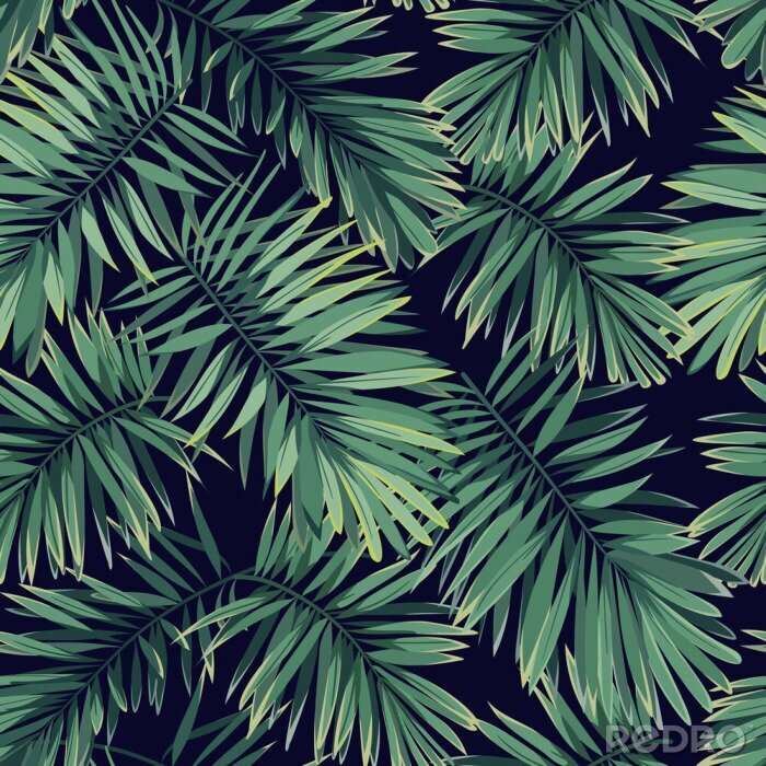 Behang Tropische jungleplanten