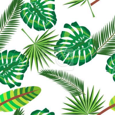 Behang tropische scène