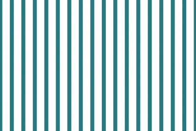 Behang Turquoise en wit gestreept patroon
