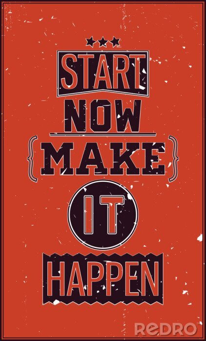 Behang Typografisch grunge-effect