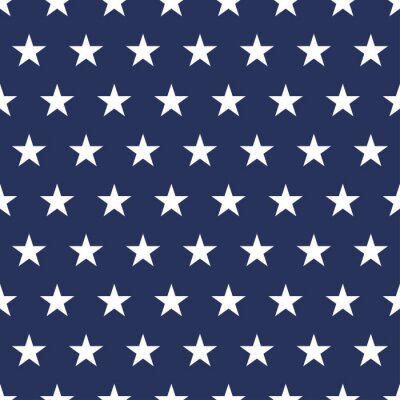 Behang USA vlag naadloos patroon. Witte sterren op een blauwe achtergrond. Herdenkingsdag