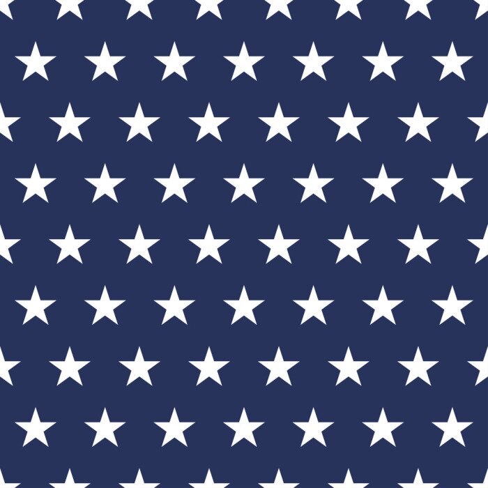 Behang USA vlag naadloos patroon. Witte sterren op een blauwe achtergrond. Herdenkingsdag