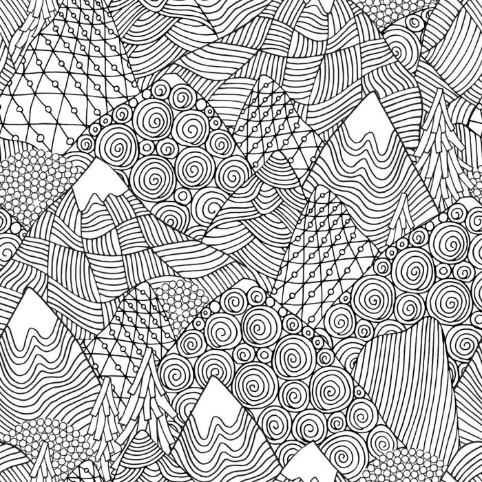 Behang Uzumaki psychedelisch landschap