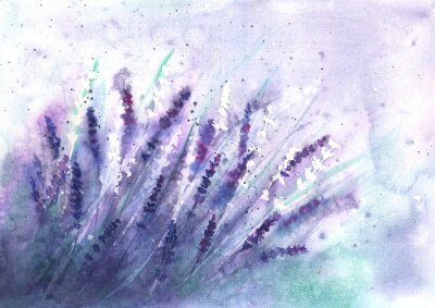 Vage lavendel op een pastelkleurige achtergrond