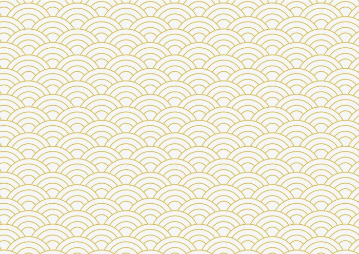 Behang vector background of gold japanese wave pattern