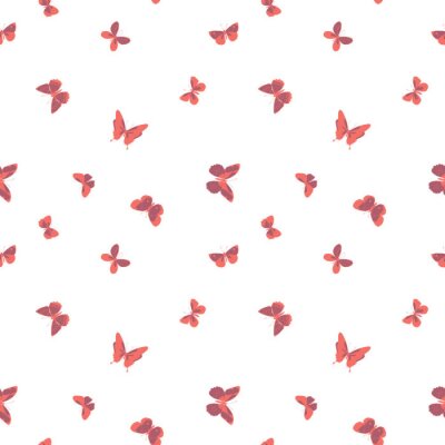 Behang Vector colorful flying butterfliesseamless pattern background