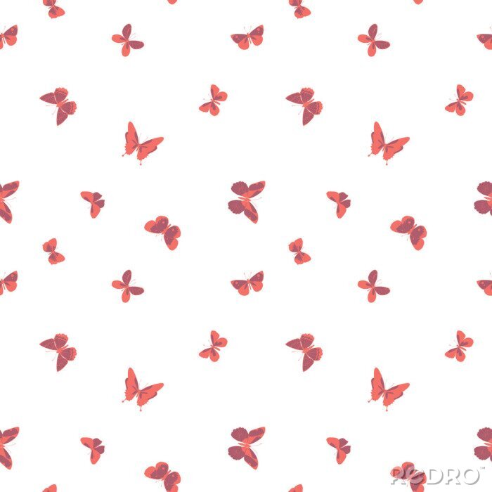 Behang Vector colorful flying butterfliesseamless pattern background