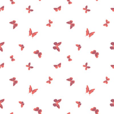 Behang Vector colorful flying butterfliesseamless pattern background