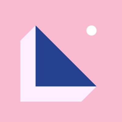 Behang Vector Geometric Background in Material Design style. Universal Simple Minimalistic Colorful Pattern based on Grid and keyline shapes. Artwork for Business Web Presentation Cover Fabric. Indigo Pink