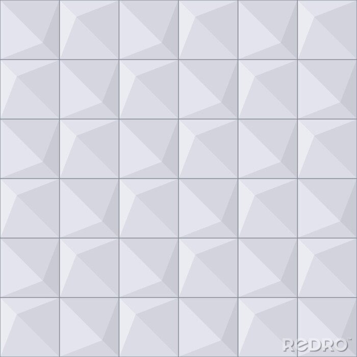 Behang Vector Illustration of a Seamless Geometric Pattern with abstract tiles