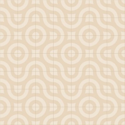 Behang Vector Illustration of a Seamless Geometric Pattern with circular element tiles