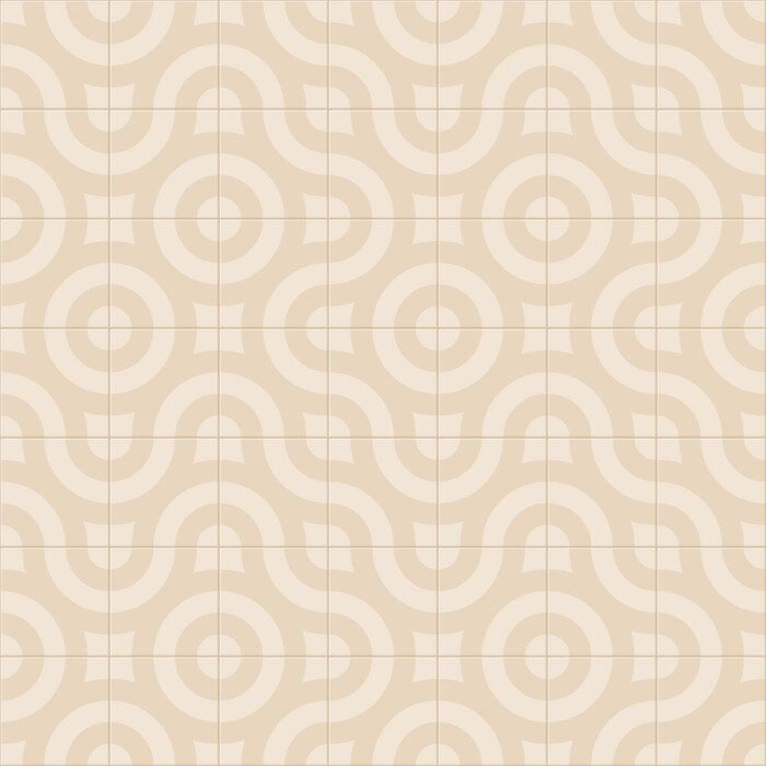 Behang Vector Illustration of a Seamless Geometric Pattern with circular element tiles