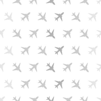 Behang Vector naadloos patroon met kleurenvliegtuigen voor jonge geitjes