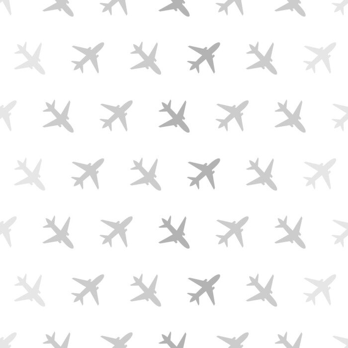 Behang Vector naadloos patroon met kleurenvliegtuigen voor jonge geitjes