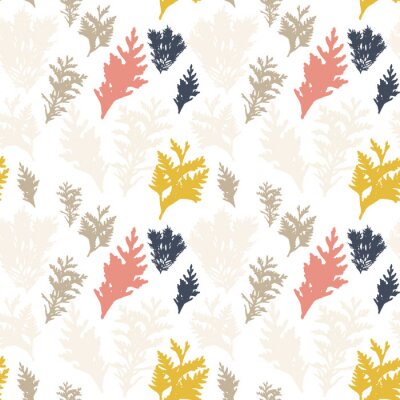 Behang Vector naadloos patroon met thuja takken.