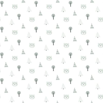 Behang Vector naadloos scandinavisch patroon