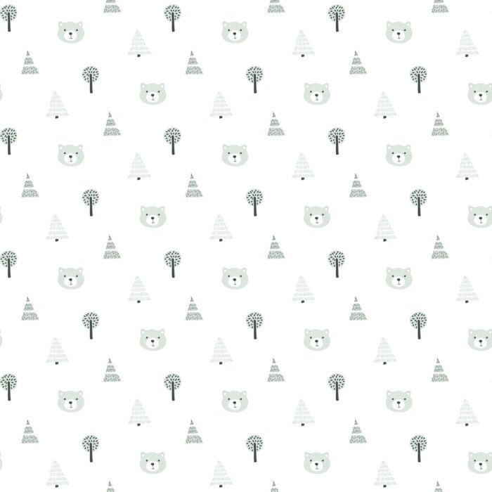 Behang Vector naadloos scandinavisch patroon