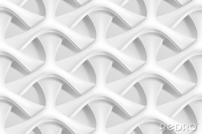 Behang Vector naadloze abstracte geometrische 3d golven patroon