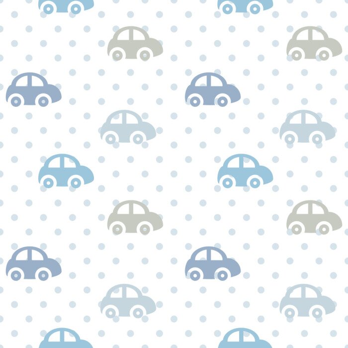 Behang vector naadloze kleur kinderpatronen auto's