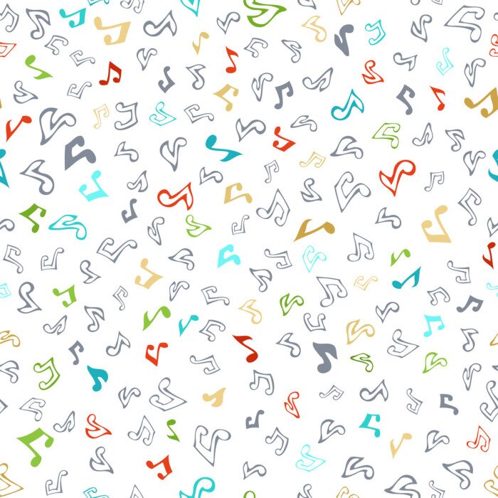 Behang Vector naadloze muziek patroon.