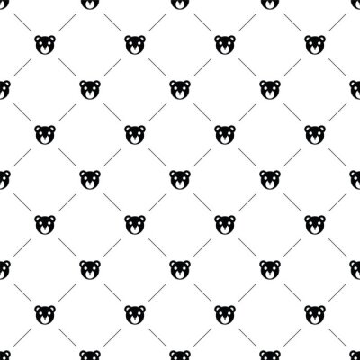 Behang Vector naadloze patroon, beer speelgoed