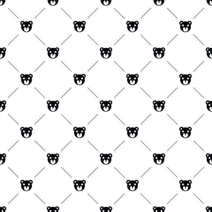 Behang Vector naadloze patroon, beer speelgoed