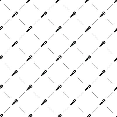 Behang Vector naadloze patroon, microfoon