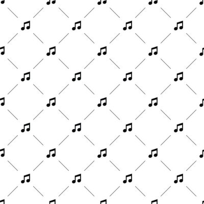 Behang Vector naadloze patroon, muziek