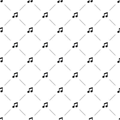 Behang Vector naadloze patroon, muziek