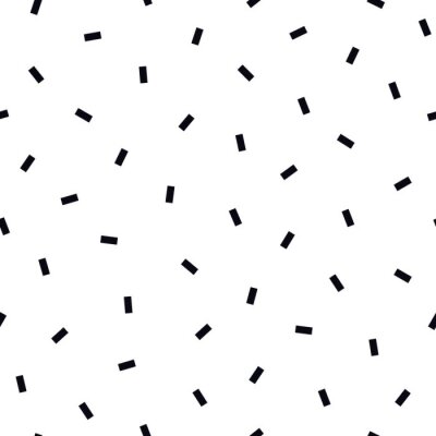 Behang Vector simple seamless pattern with black rectangles. Repeatable white minimalistic background. Modern stylish texture. Memphis design - fashion style 80-90s