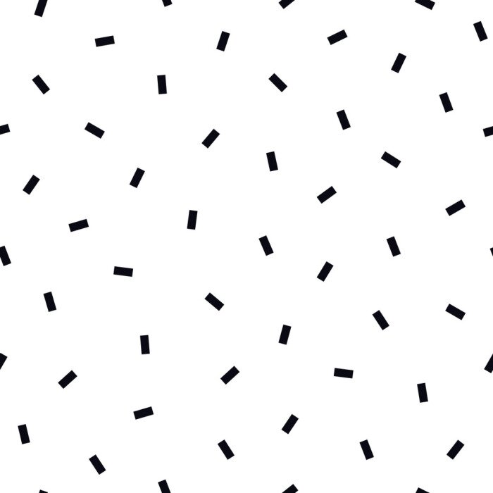 Behang Vector simple seamless pattern with black rectangles. Repeatable white minimalistic background. Modern stylish texture. Memphis design - fashion style 80-90s