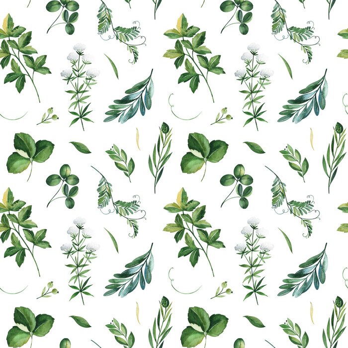 Behang Veld groene bladeren