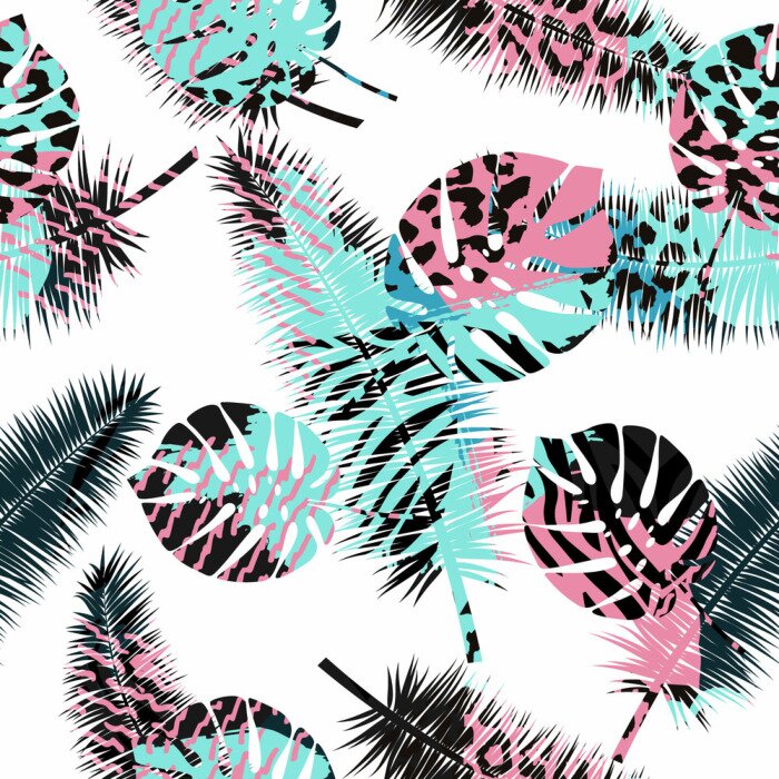 Behang Veren van bladeren