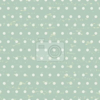 Behang Verouderd groen stippenpatroon