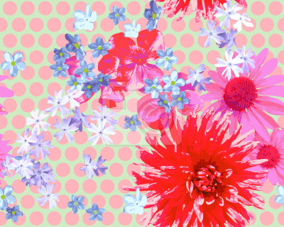 Behang Vers Bloem Op Stakes