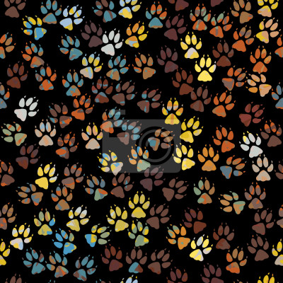 Behang Verschillende gekleurde hondenpoten