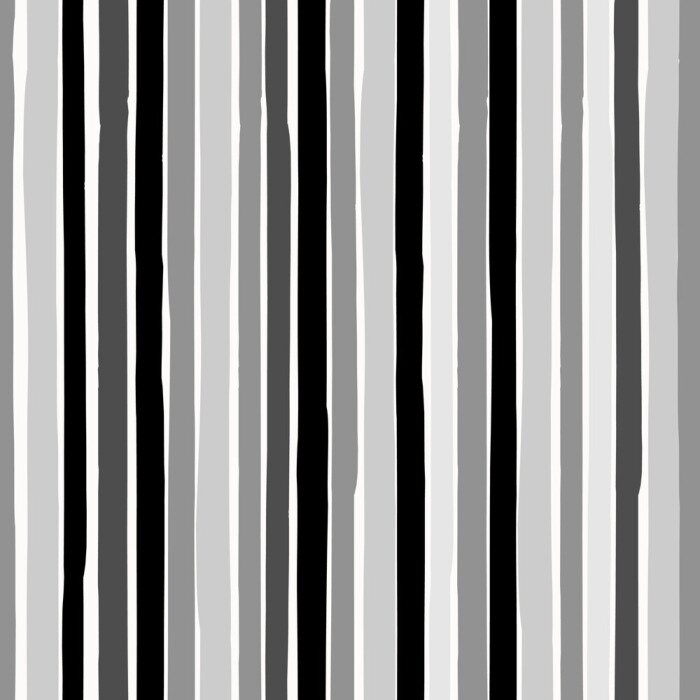 Behang Verticaal strepen dessin in grijstinten
