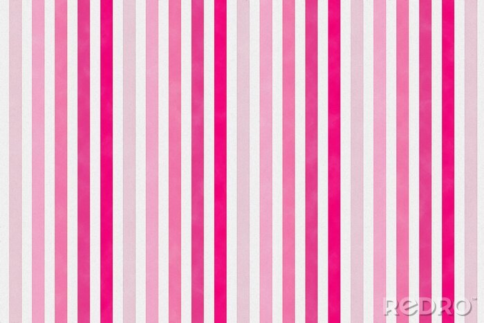 Behang Verticaal strepenpatroon in roze tinten