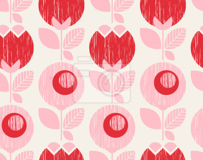 Behang vijftiger Bloemen