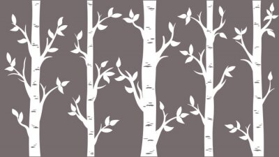 Behang Vintage berkenbos