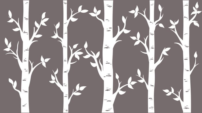 Behang Vintage berkenbos