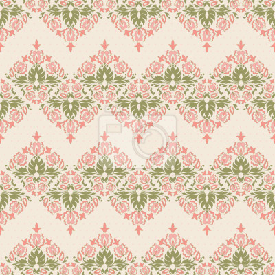 Behang Vintage Bloemen Damast