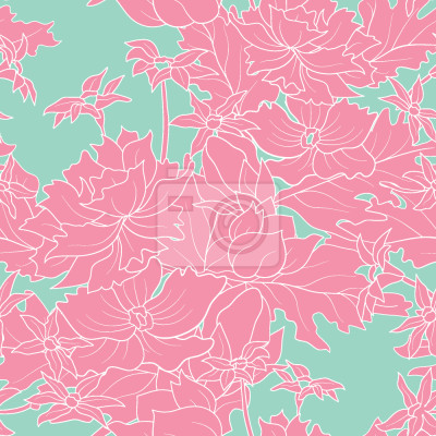 Behang Vintage Bloemen Roze