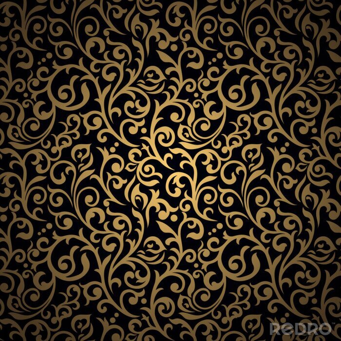 Behang Vintage naadloze patroon