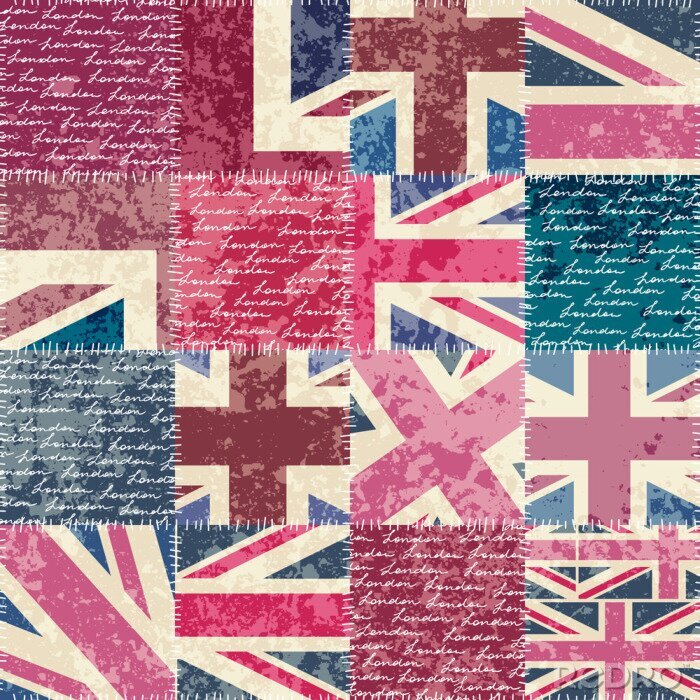 Behang Vintage patroon Londen