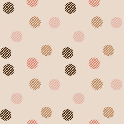 Behang Vintage retro stippen